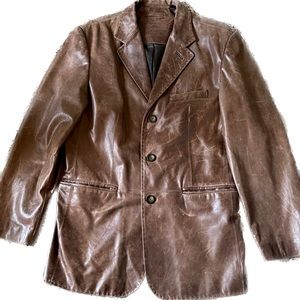 Roundtree & yorke leather blazer (M)